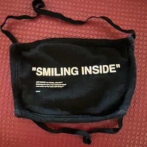 Authentic off white “smiling inside” face  mask